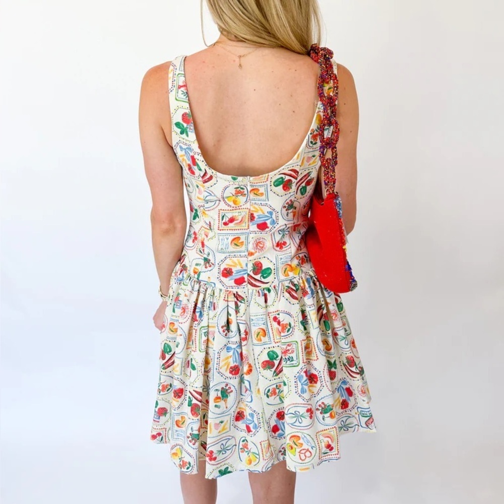 En Saison Nayeli Sleeveless Button Down Linen Blend Low Back Mini Dress Small - Picture 2 of 12
